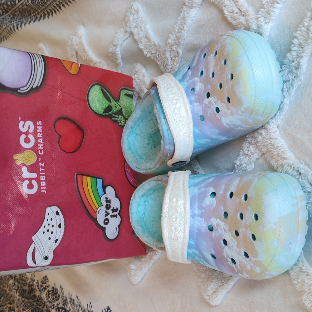 Youth size 3 lined Crocs